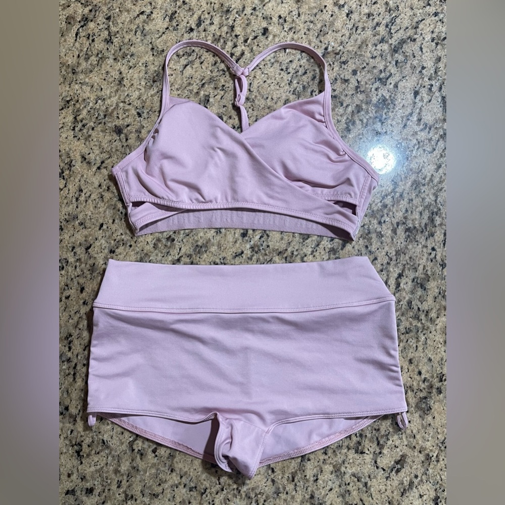 PINK Victorias Secret - Bikini Set - Wrap - Racerback - Medium - Large - Shorts